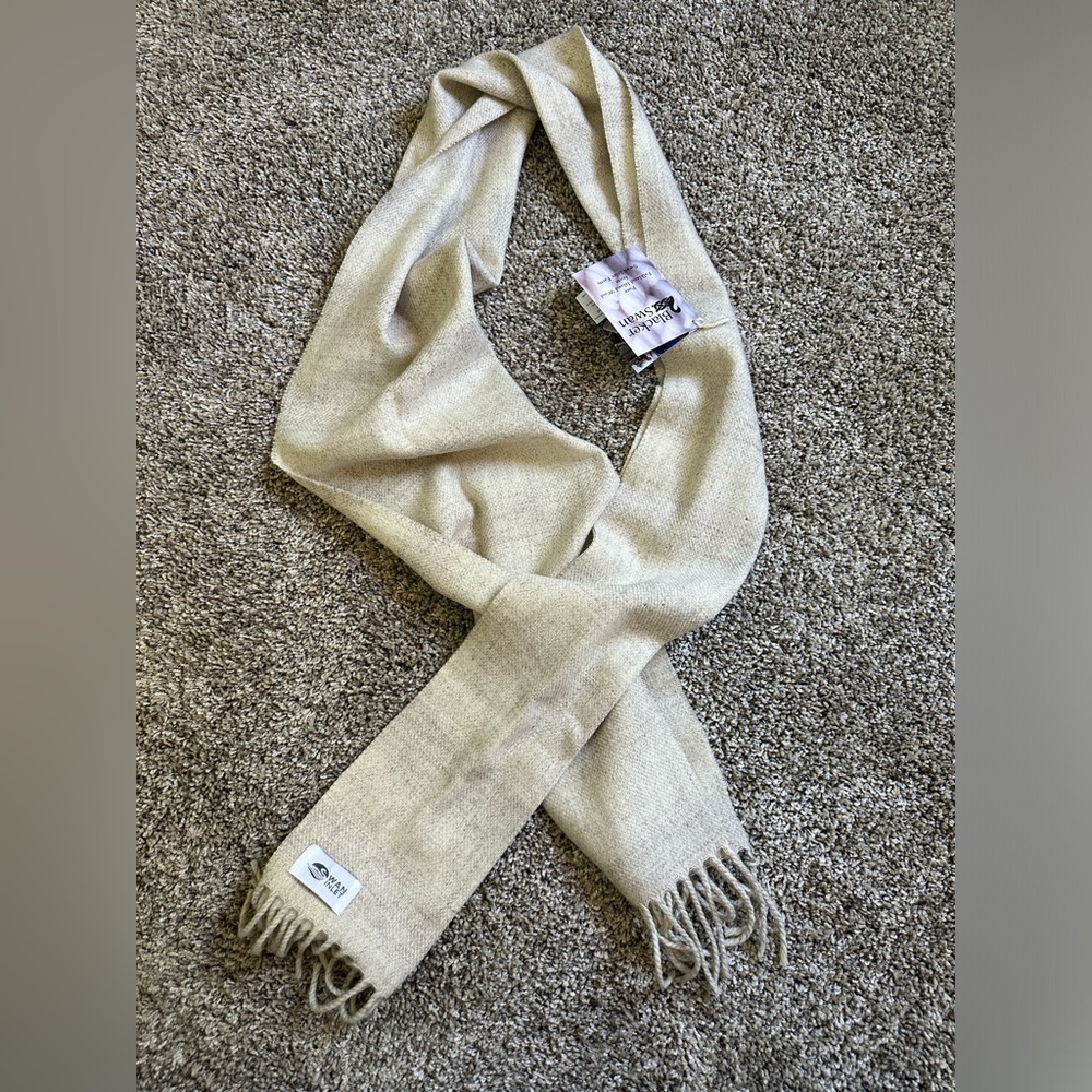 Blacker Swan wool scarf, brand new with tags.